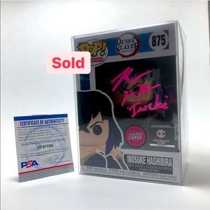 SOLD - Funko Pop! Demon Slayer: Inosuke (Chase)- SIGNED by Bryce Papenbrook PSA